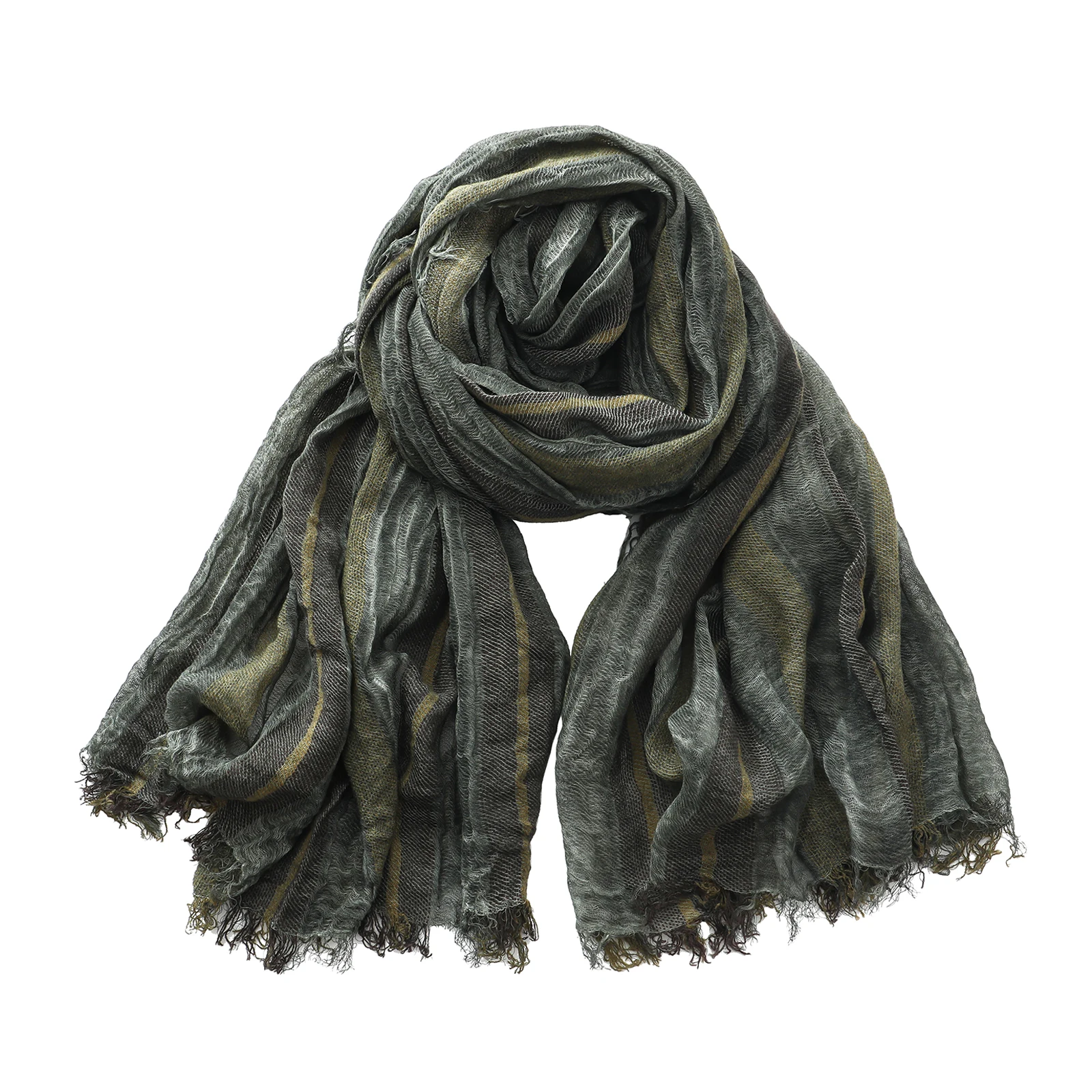 Herbst Winter Männer Schal Baumwolle Leinen Gestreiften Schals Warme Halstuch Pashmina Casual Männlichen Zubehör Bufandas Schals – Detail 6