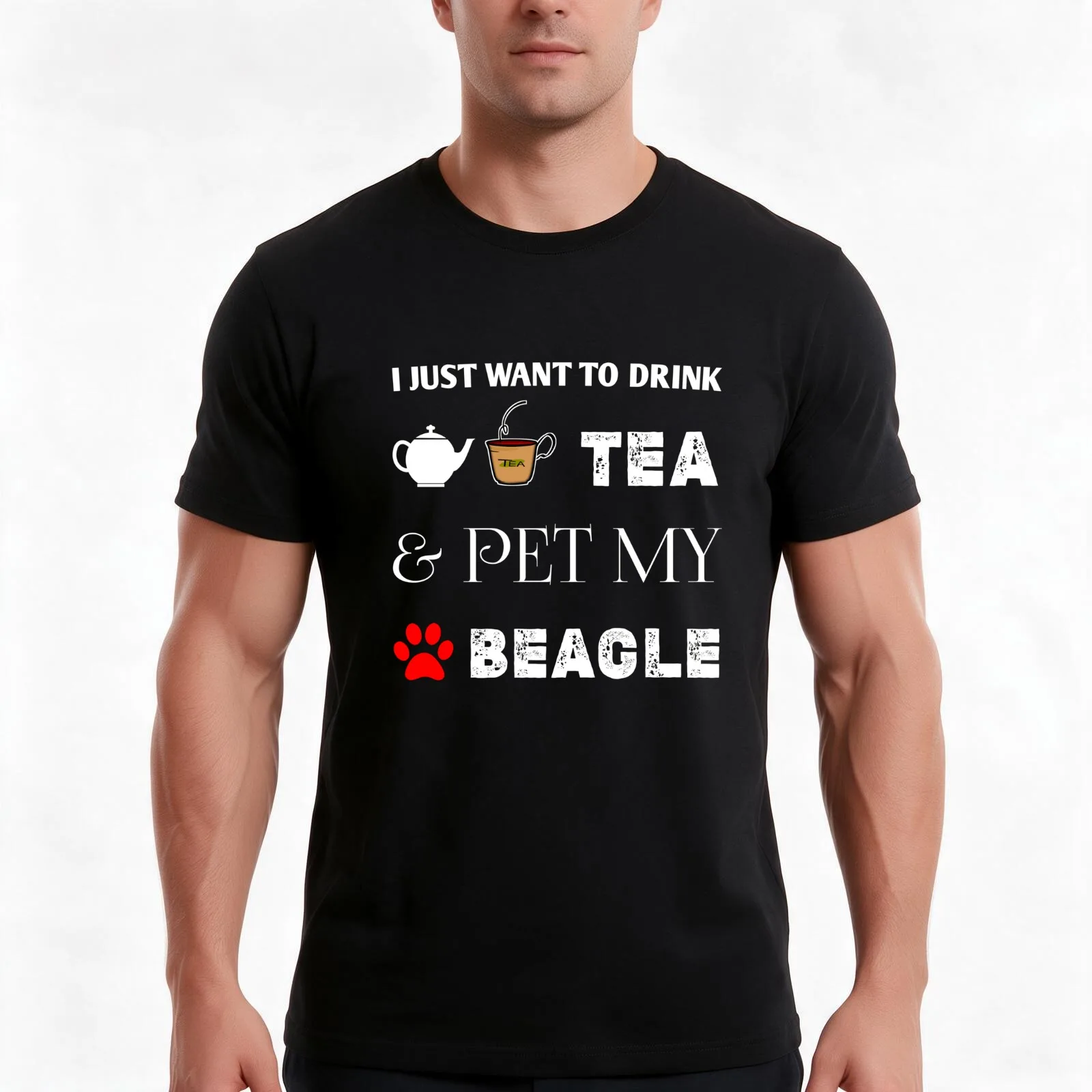 Beagle Dog Lover Tea Drinker Funny Dog Mom,Beagle Tea Drinker Designs,Funny Beagle gifts,Beagle female dog,Tea Lover Quo T-Shirt