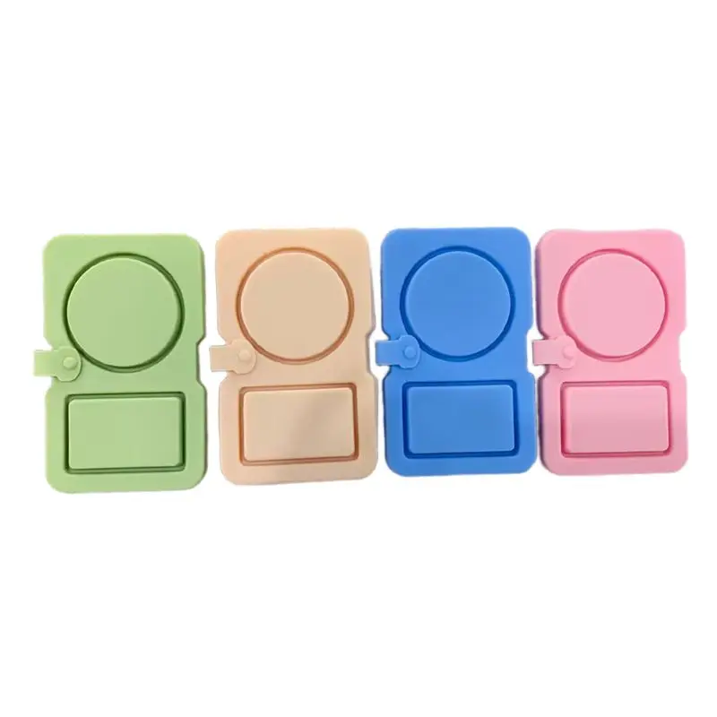 [NEW!A47U】 Reusable Snack Containers With Lids(4-Pack), Silicone Compartment Snack Boxes- Small For Travel& Picnic Storage