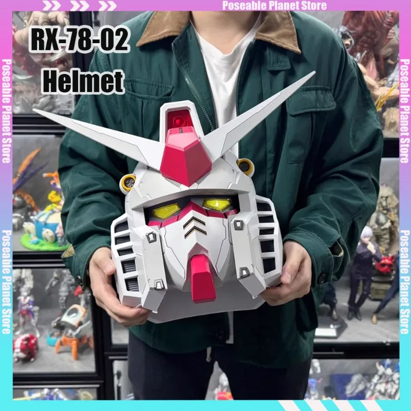 

Rx-78-02 Helmet Cyber Punk Vol.1 Mask Mech Robot Helmet With Light Touch Control Fash 1:1 Cosplay Costume Kid Halloween Toy Gift