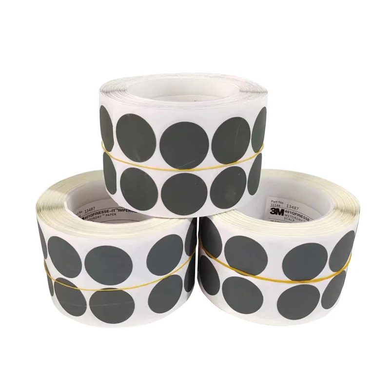 Rollo de papel de lija 3M 401Q, disco de arena de punta redonda, punto de pintura, respaldo adhesivo, rollo continuo 1500 2000 2500
