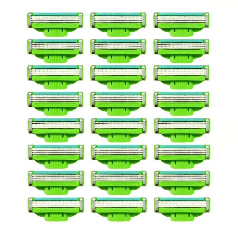 ماكينة حلاقة يدوية لإزالة الشعر مكونة من 3 طبقات للرجال ماكينة حلاقة سريعة وناعمة وآمنة مع شريط تزييت