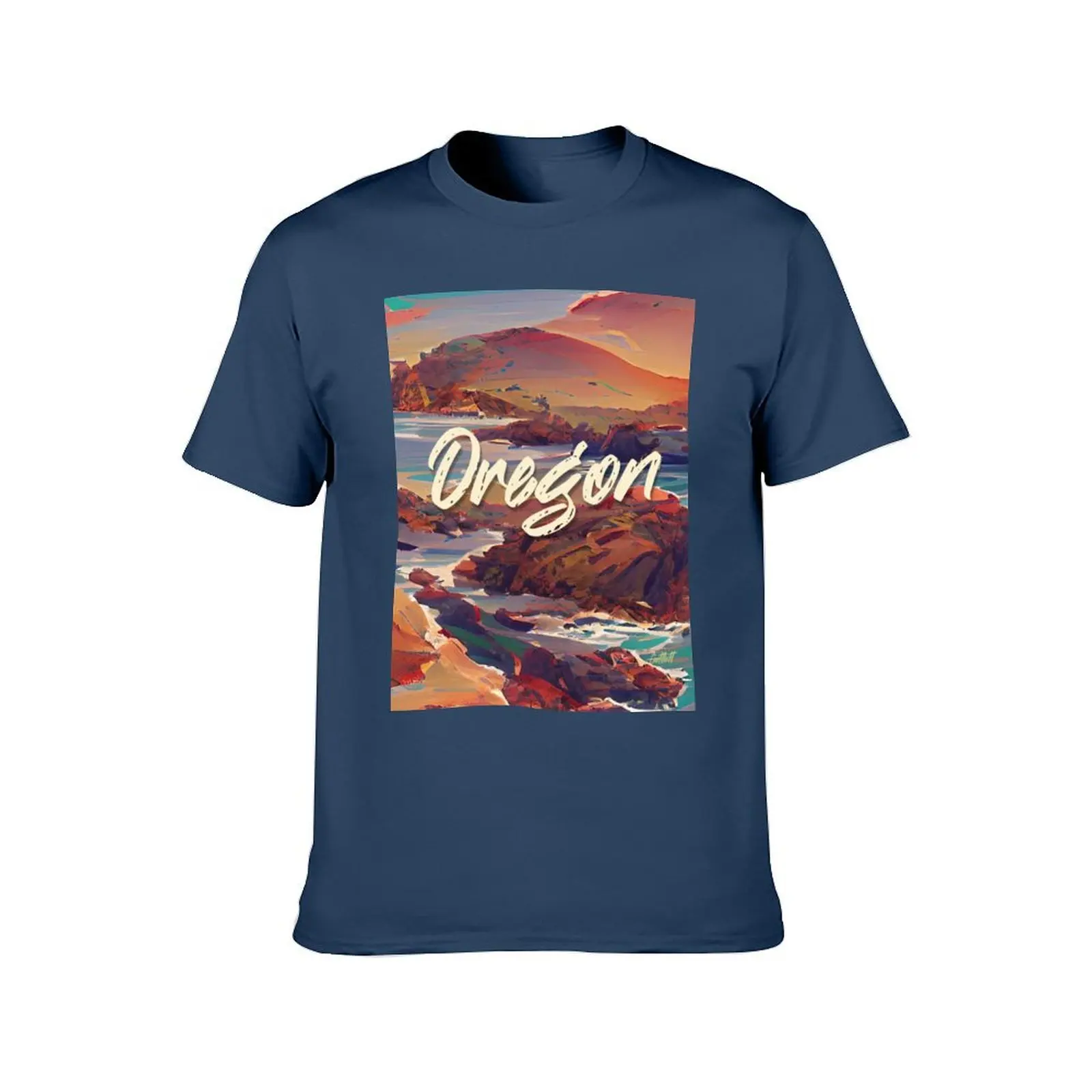 Coastline of Oregon T-Shirt funny shirt cotton boys animal print gifts for boyfriend mens graphic t-shirts