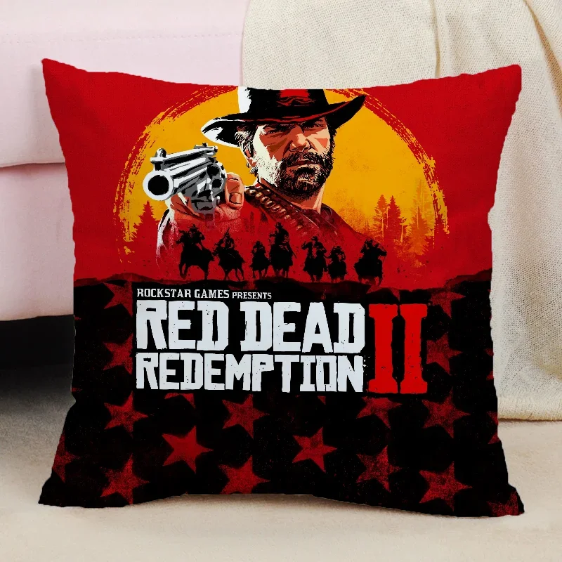 Red Dead Redemption Decorative Pillowcase Decor 40x40 Cushion Cover 45x45 Cushions Covers Pillowcases 50x50 Pillow Cases 45*45 ×