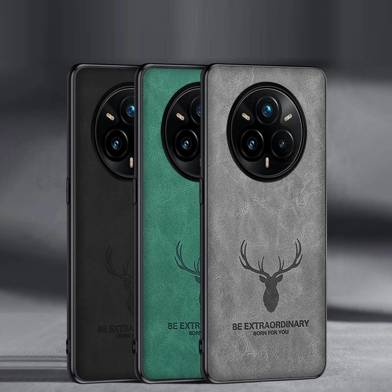 ل ممن لهم Realme 14 برو زائد ثلاثية الأبعاد الكرتون الأيائل الغزلان رئيس حافظة جلدية ل Realme 13 12 11 برو زائد 14 برو + لينة غطاء إطاري من السيليكون