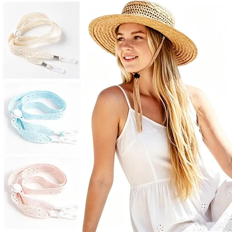 New Fashion Windproof Hat Strap Women Men Anti-drop Hat Chin Cord Straps Removable Adjustable Hat Windproof Rope Hat Retainer