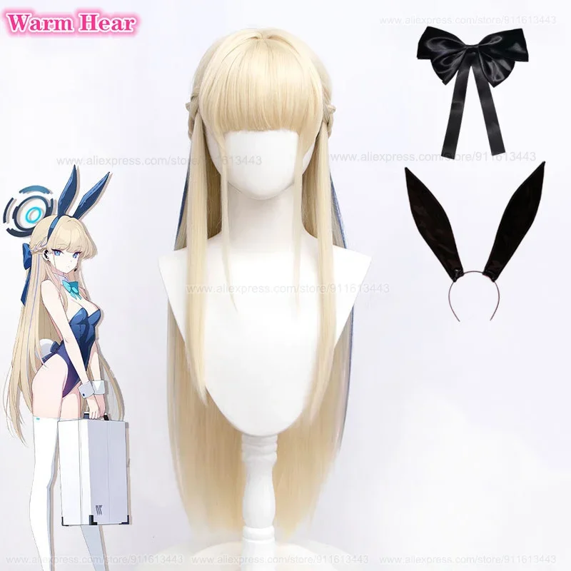 

Asuma Toki cosplay wig 90cm long beige blue mixed cosplay anime wigs heat resistant synthetic hair wigs cap