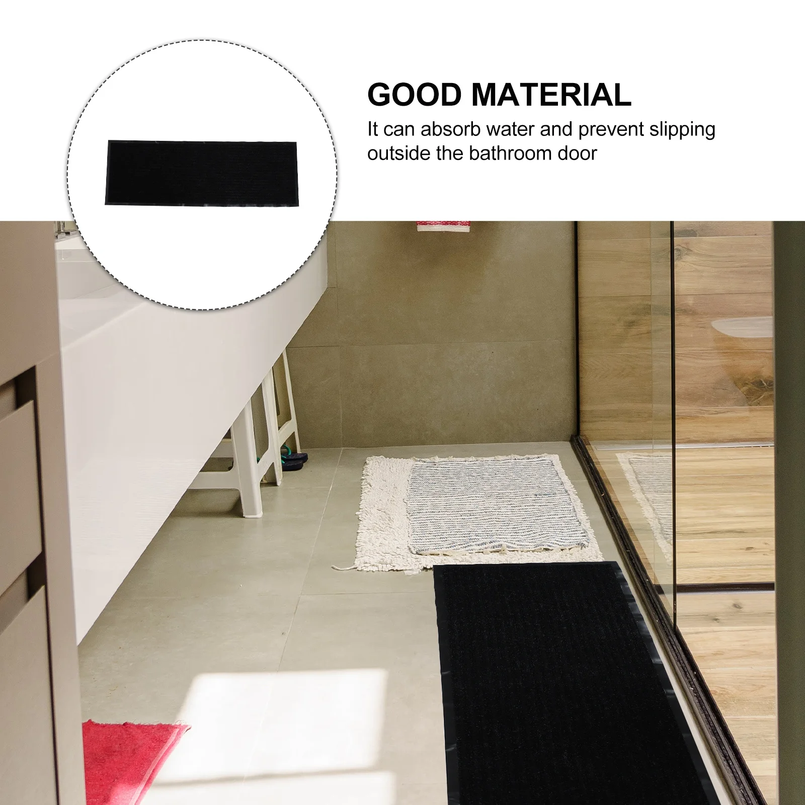 

1Pcs Anti-Skid Floor Mat Dust Removal Doormat for Entrance Bathroom Kitchen Living Room Striped Design Non-Slip Washable Ground
