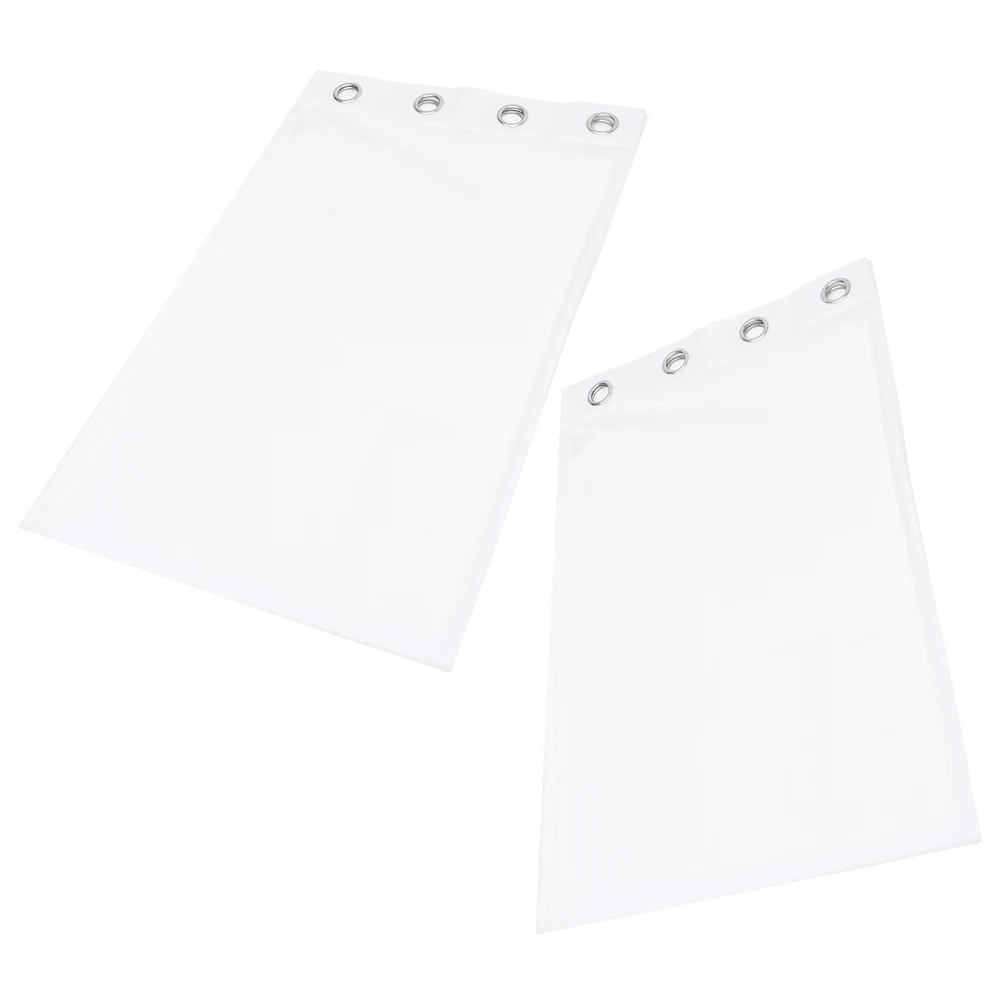 

2 Pcs Waterproof Curtain Outdoor White Gazebo Polyester Privacy Window Curtains Bedroom Living Room Decorative Modern Style Home