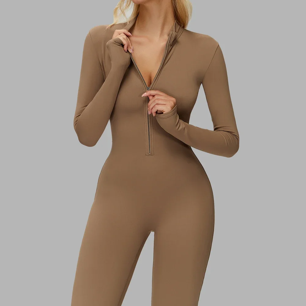 

Зимний женский комбинезон для фитнеса, спортивный боди, костюм для йоги, дышащая, быстросохнущая, спортивная одежда для йоги, утолщенная спортивная одежда с эффектом пуш-ап для тренировок