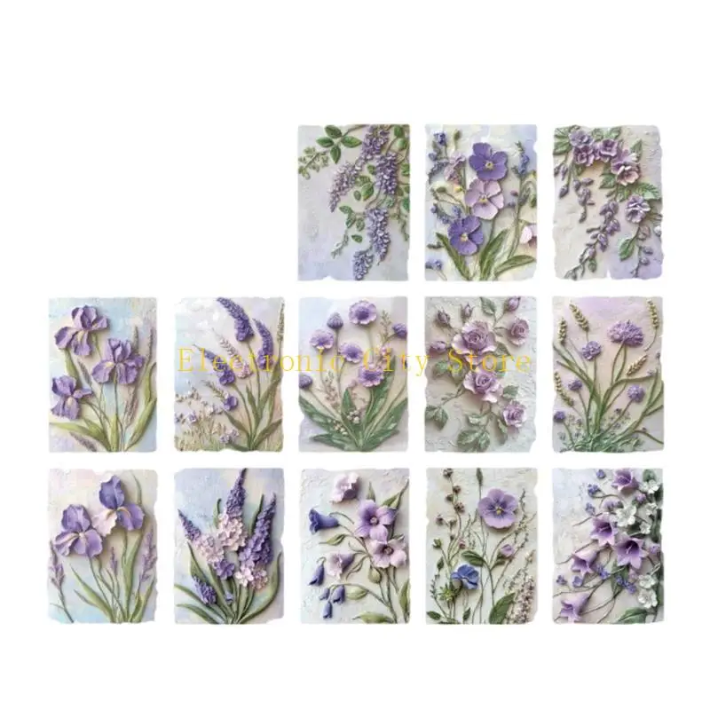 Carta per scrapbooking carta floreale in rilievo per scheda scrapbooking journaling che produce hu8d