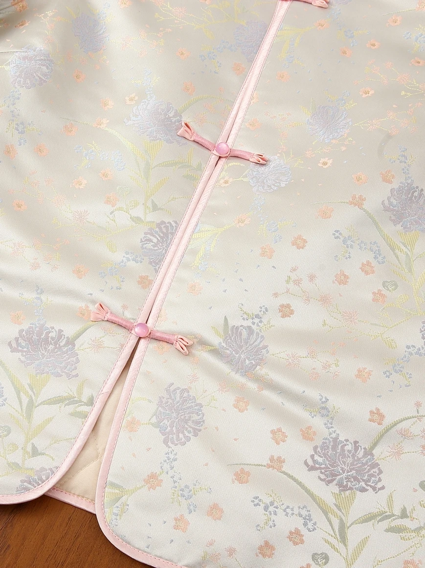 새로운 중국 스타일 자수 실크 코튼 재킷 여성용 겨울 우아한 칼라 루즈 따뜻한 탕 스타일 코튼 코트