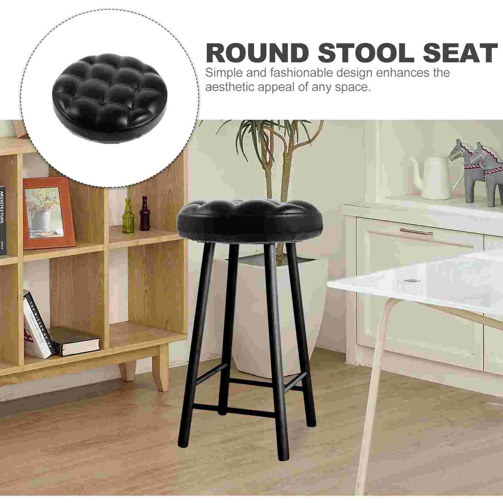 Bar Chair Surface Lift Rod Padded Cushions Chairs Round Stool Replacement Seat Rotating