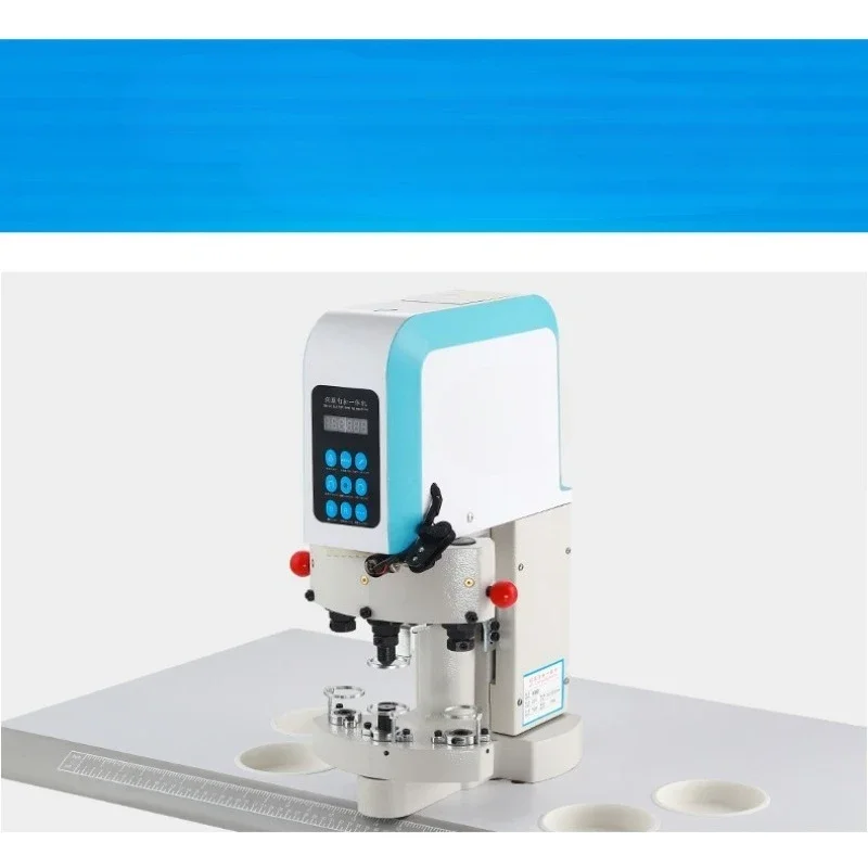 Fully automatic computer electric three-head nail buckle machine, buckle machine, rivet corn I-shaped four-in-one buckle