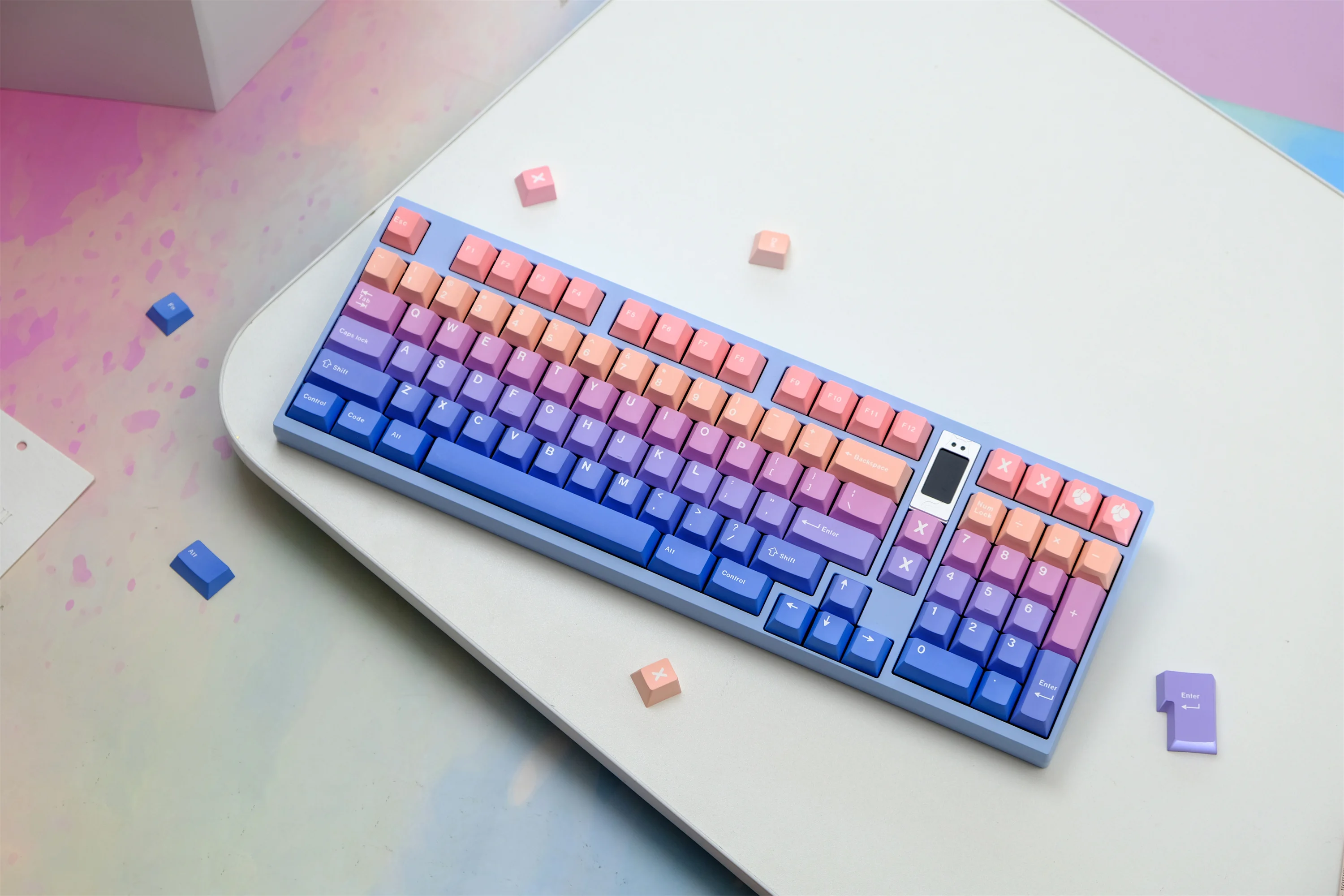GMK Star Moon Gradient Keycaps 130 Keys PBT Material Cherry Profile DYE-SUB For MX Switch Aula F75 Mechanical Keyboard Keycaps