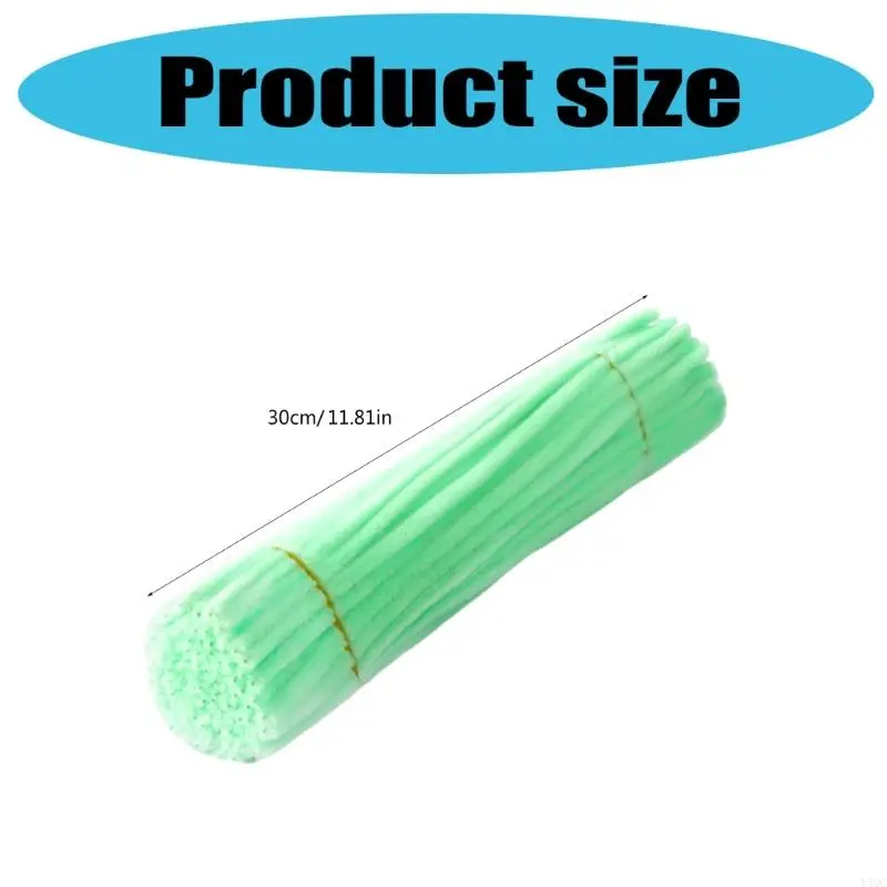 100peeces 30cmx6mm Cleaners Speecters мягкие плюшевые стебли красочные сгибаемые стебли y4qc