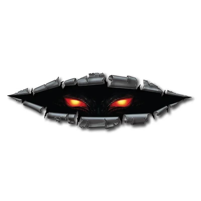Waterproof Scratch Resistant 13CM PVC Peeking Monster Glue Sticker Decal for Car Hood Windows Truck Grille Vehicle