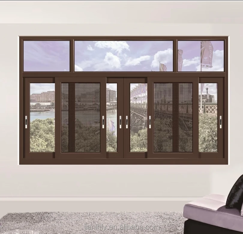 Modern Aluminum Balcony Sliding Window Horizontal Opening Double Glazed Soundproof Weather Resistant Apartment Villa Window