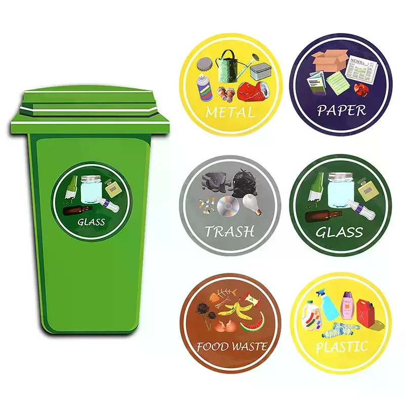 Recycling Trash Can Sticker For Easy Garbage Classification Waterproof Suitable For Communities, Schools, Families, Offices