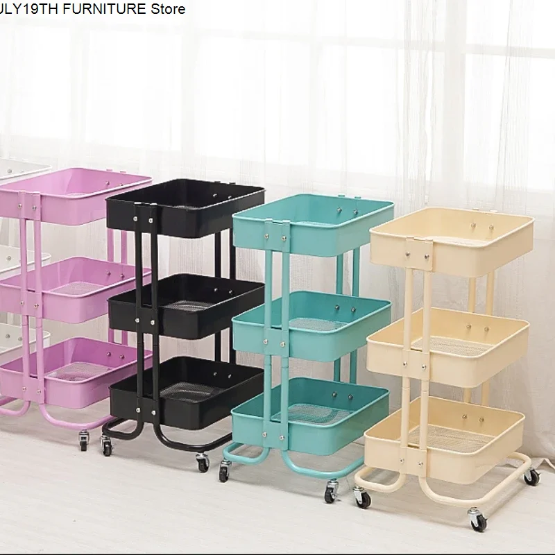 Storage Black Salon Metal Trolly Lashes Food Trolley Pedicure Rolling Spa Machine Cart Carrello Con Ruote Furniture ZT50ST