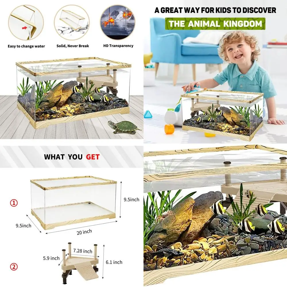 

Танк для несовершеннолетних черепах с греющей платформой, нижним сливом, универсальным водным среде обитаниям