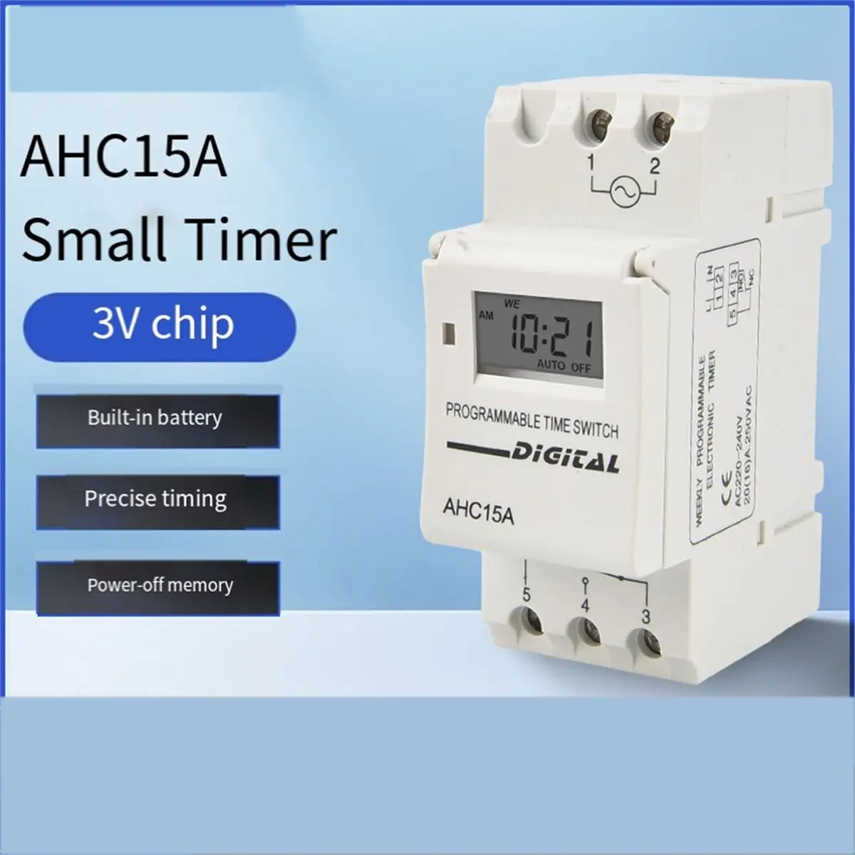 ✱220V Miniature Time Switch Timer AHC15A Fully Automatic Electronic Time Controller Timer