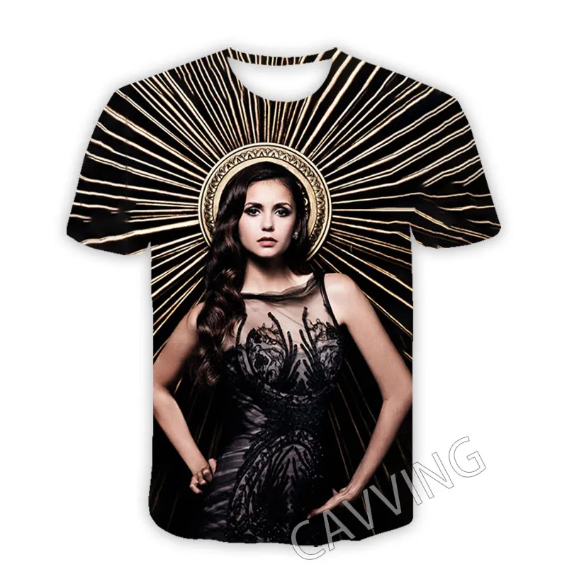 CAVVING 3D Printed  Nina Dobrev- Elena Gilbert  Casual T-shirts  Hip Hop T Shirts Harajuku Styles Tops Clothing for Men/women