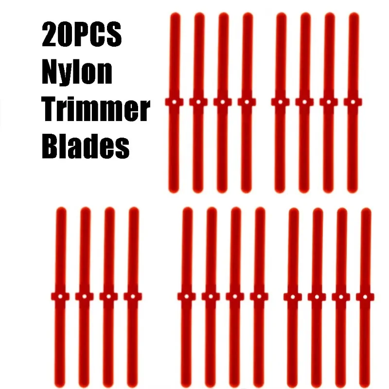 20pcs Electric Lawn Trimmer Blades Cordless Weeding Waterproof Mowing Electric Lawn Trimmer Blades Gardening Tools