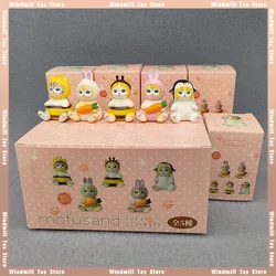 5pcs Set Mofu sands Cat Action Figure Animal Headgear Doll Kawaii PVC Decoration Model Collection Furniture for Display Gift Toy