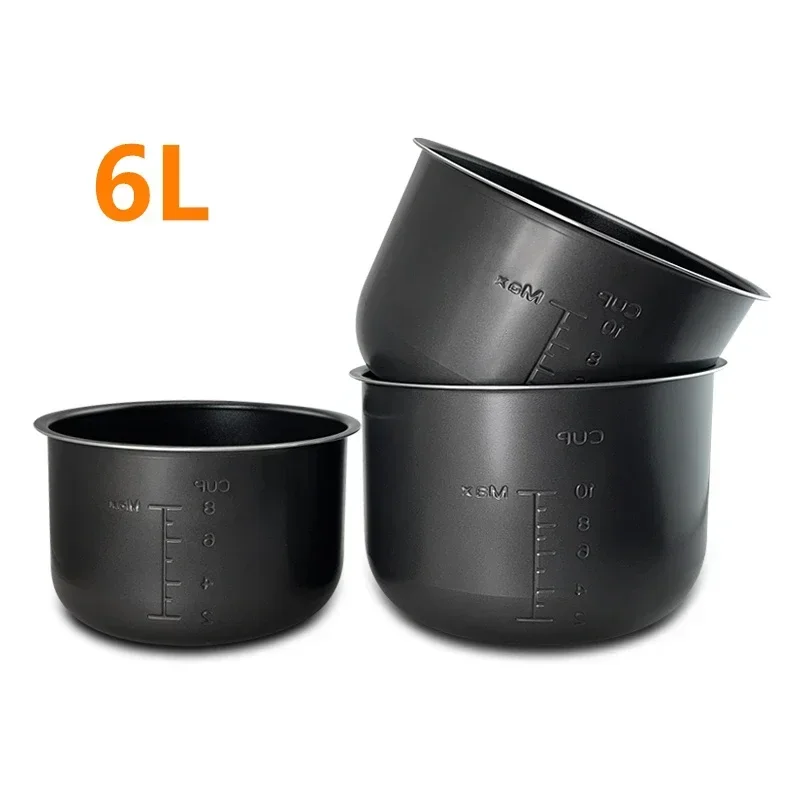 

Pressure Cooker Liner 6L Non-stick Rice Pot Gall Black Crystal Inner Accessories Cooker Parts Only