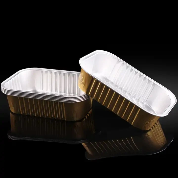 صندوق من ورق القصدير من الدرجة الغذائية بغطاء ، صندوق تعبئة تجاري ، يمكن التخلص منه ، من من من من من من من من من من من من من من من من من من من من من من من من من من من من من الدرجة من الغذاء