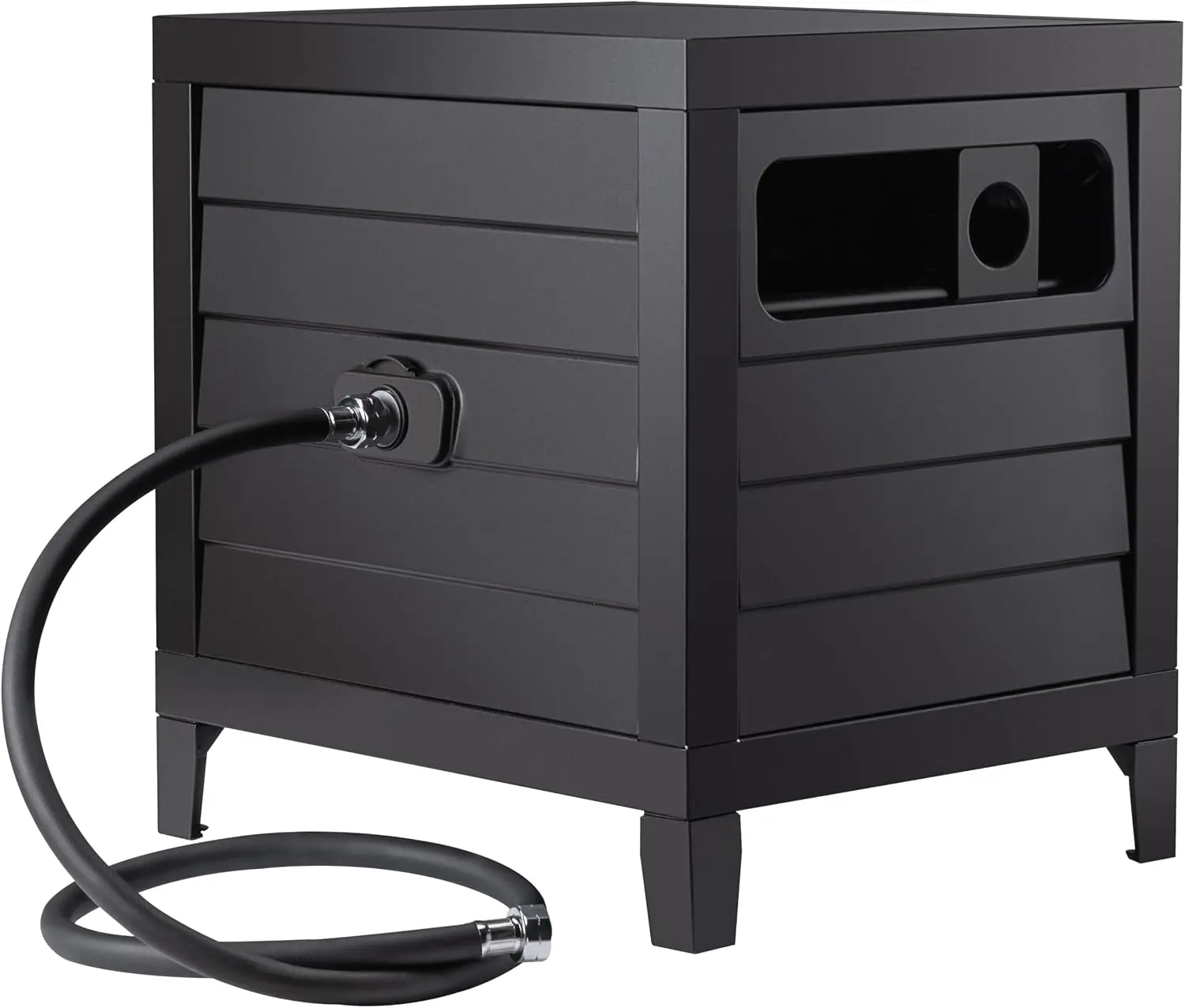Metal Garden Hose Reel Deck box, Durable Steel Garden Storage Box Cabinet, 150ft 5/8