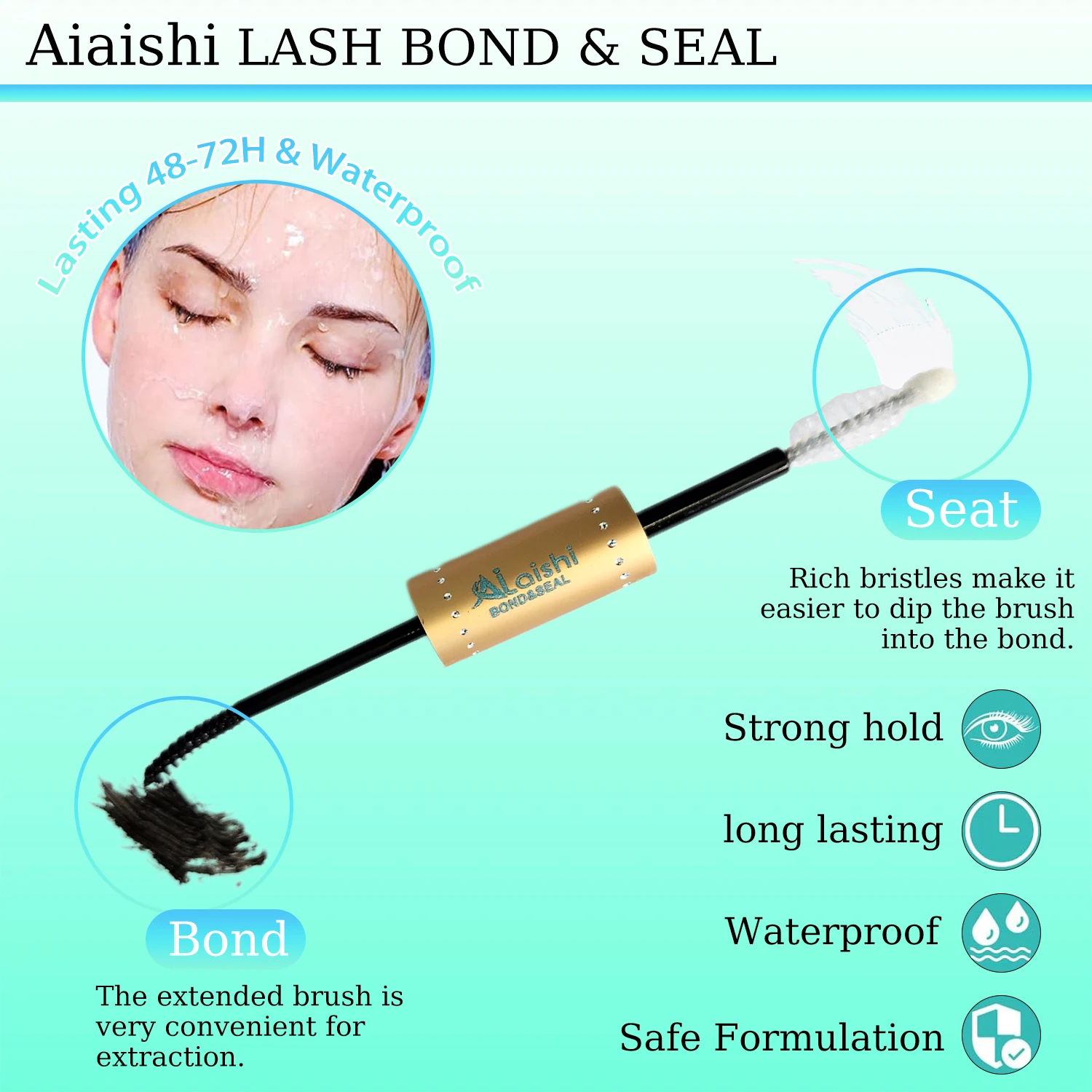 AILAISHI LASH DIY Eyelashes Kit 320pcs Cluster Lashes 30D+40D Waterproof Bond and Seal with Remover Tweezer Premade Fan Lashes