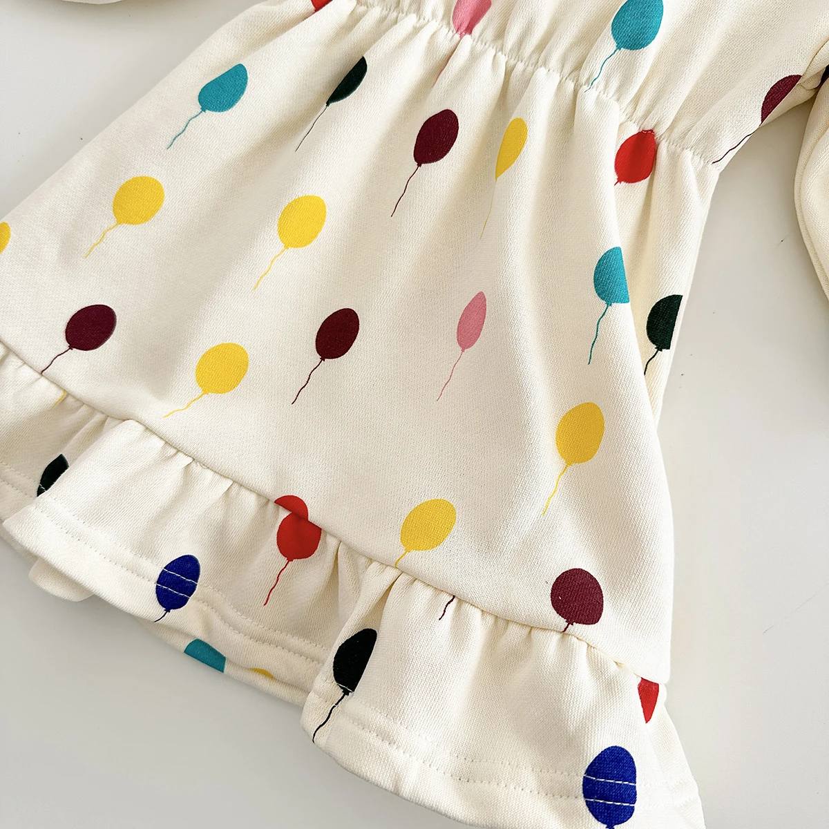 Newborn Baby Girls Cute Princess Dresses Autumn Kids Cotton Colorful Balloon Long Sleeve Casual Dress 0-3Y Infant Baby Clothes