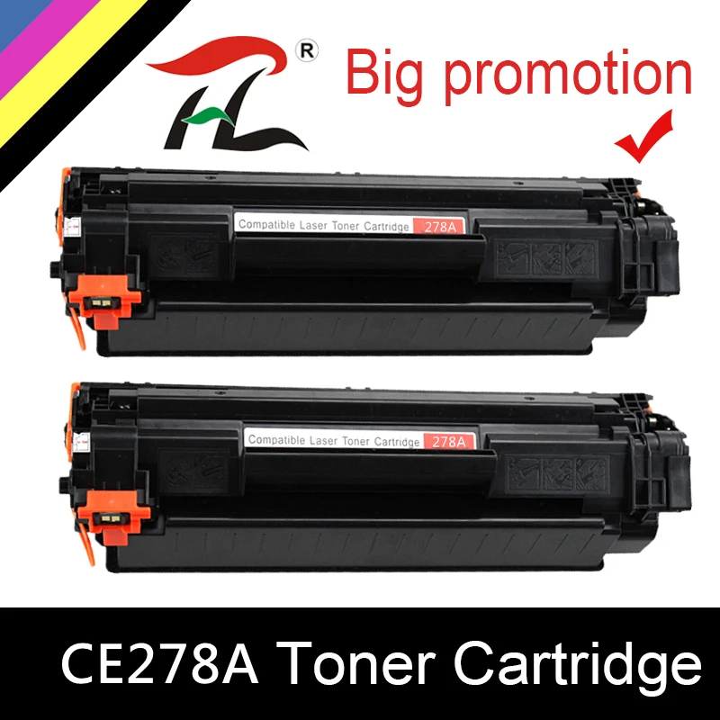 YLC 2pcs CE278A 278 278a 78a Toner Cartridge for HP laserjet P1566 P1567 P1568 P1569 P1606 P1606dn P1607dn P1608dn P1609dn