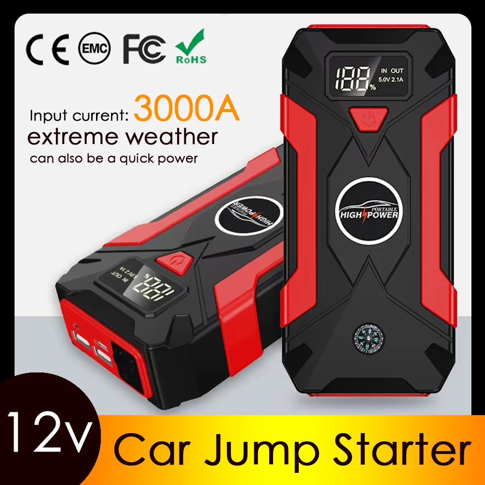 Jump Starter Power Bank 1000A Portable Car Battery Starter For 12V Car Emergency Booster Starter Starting Device