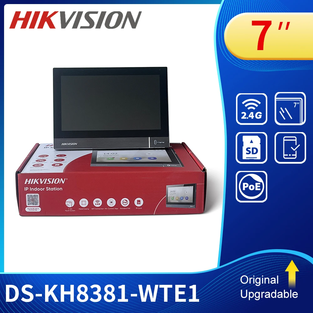 H​ikvision DS-KH8381-WTE1 IP Video Intercom System WiFi Display 7 Inch Indoor Monitor Screen Wireless Indoor Station