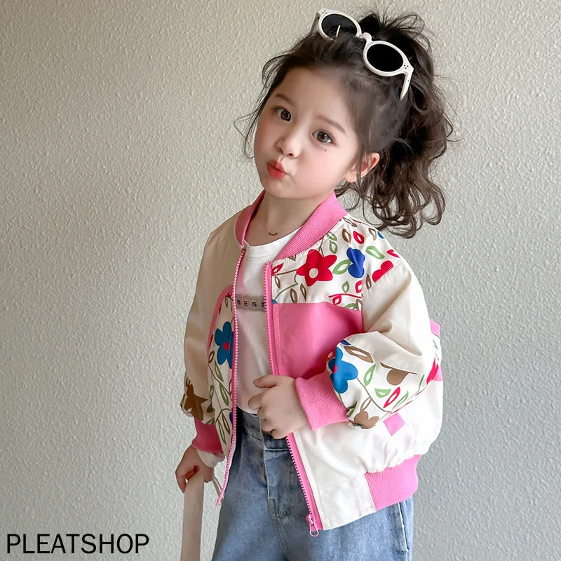 Girls' Korean Style Spring Autumn Outerwear Fashion Jacket Top New 2025 Baby Baseball Suit Children's Clothing