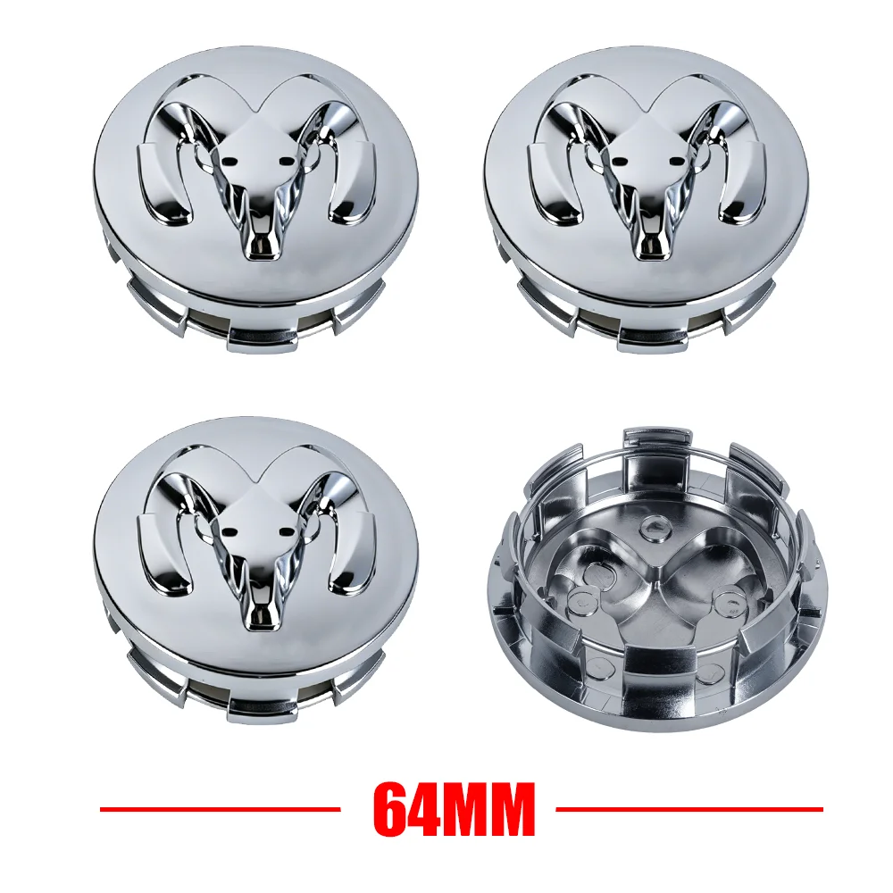 Image of 64mm Dodge Emblem Radnabenabdeckung für SRT RAM 1500 Durango Charger Avenger Caliber Nitro Dart Journey Neon Zubehör