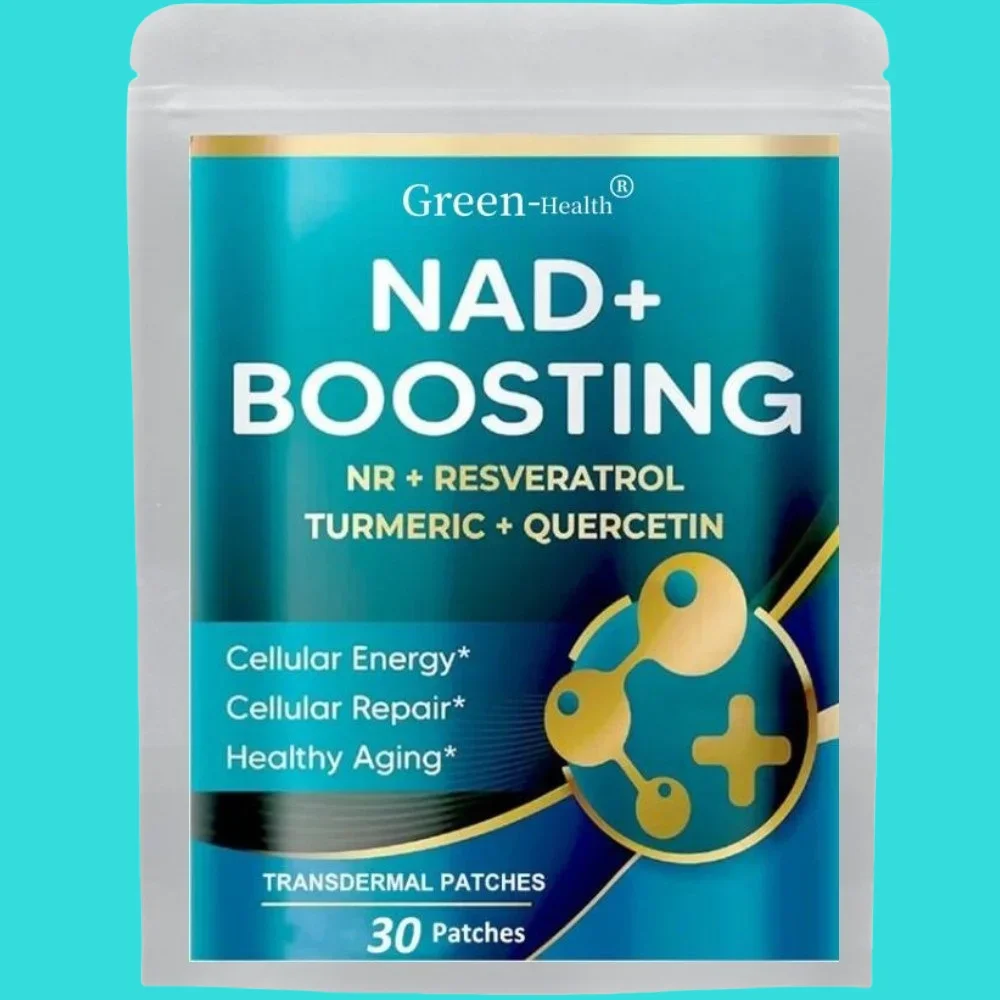 NAD + Parches Transdermicos Boosting con NR + Resveratrol Curcuma + Quercetin - Reparación Celular, Envejecimiento Saludable 30 Parches