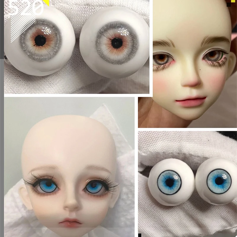 1pair New Doll Eyes 12/14/16/18mm for 1/4 1/6 Bjd Doll Plaster Handmade Stereoscopic Eye Diy Girl Toys Dress Up Doll Accessories