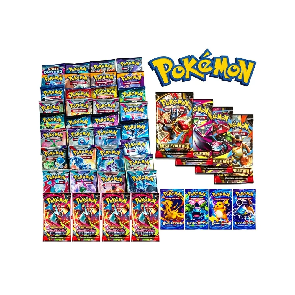 40/360Pcs TCG Sealed Booster Box Scarlet & Violet Prismatic Evolutions Rare Holo English Battle Cards Gift for Kids Fans
