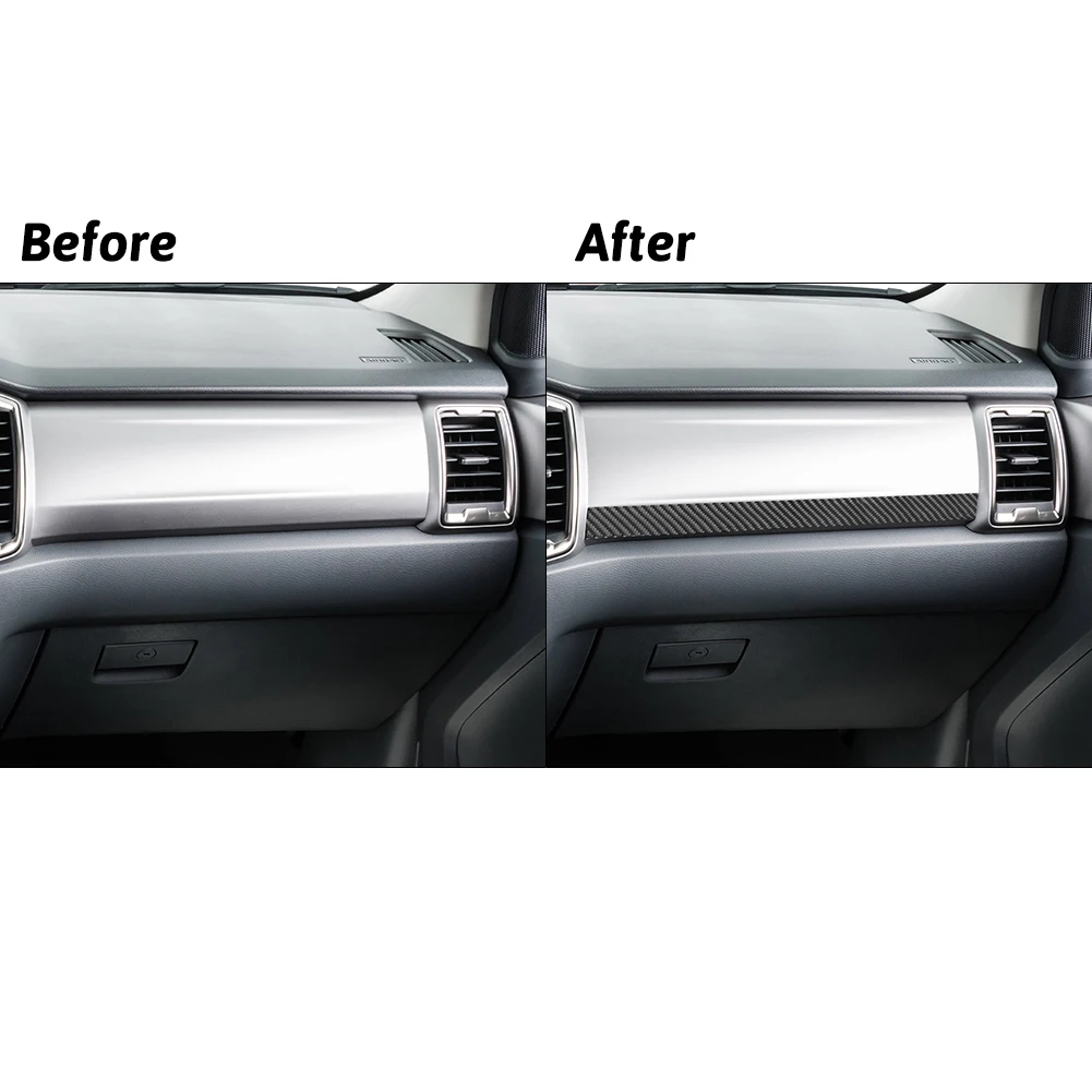

Black Various Parts Carbon Fiber Stickers Cover Trim For Ford Ranger 2019 2020 2021 2022 Car Interior Decorative Accessories