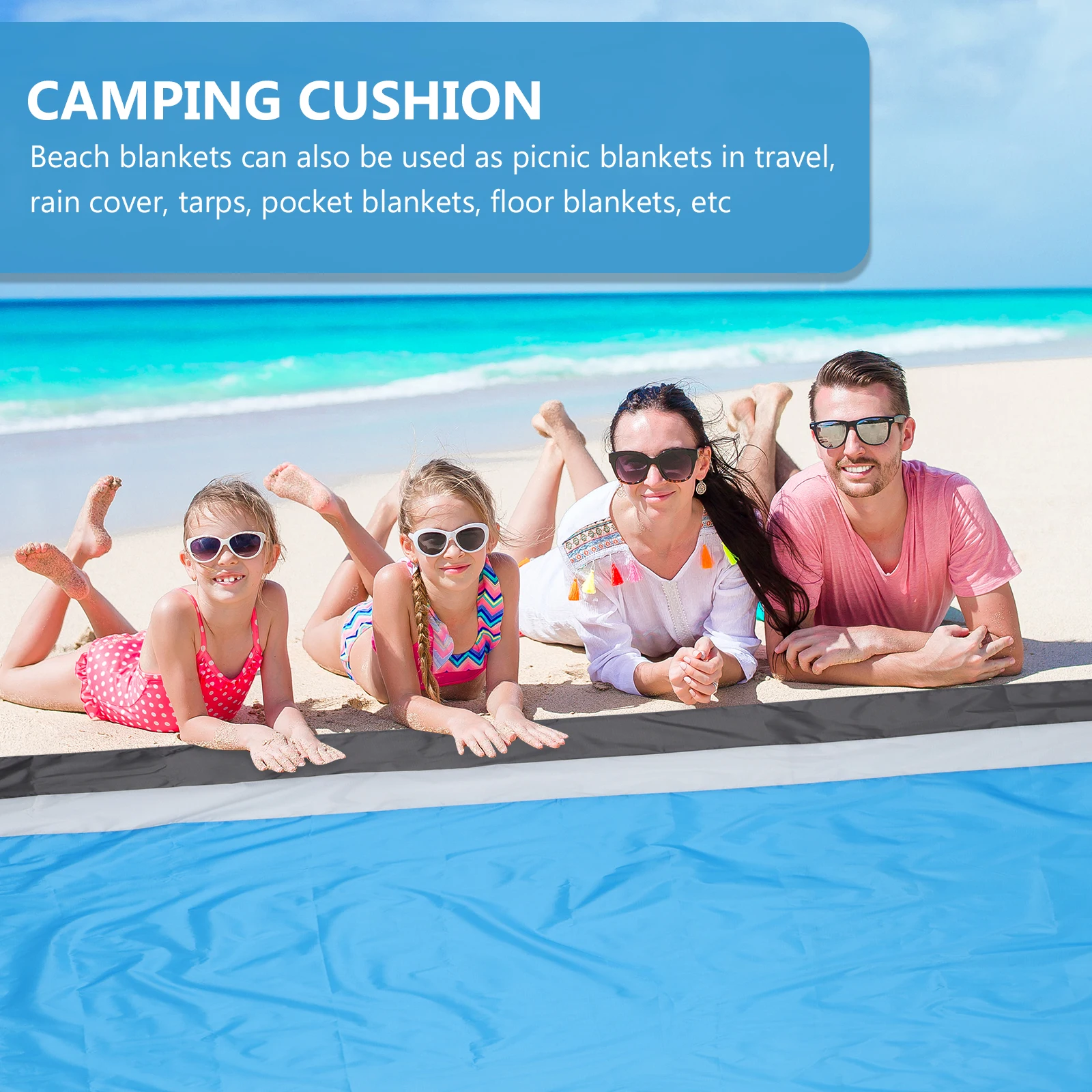 

Waterproof Beach Picnic Pad Heavy Duty Nylon Foldable Outdoor Ground Mat Sand Resistant Breathable Lightweight for Travel