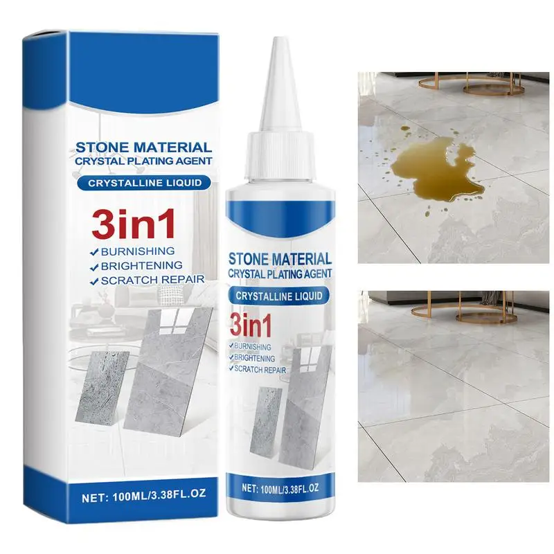 Stone Crystal Plating Agent Stone Care Stain Remover Effective Marble Oil Stain Cleaner Stone Crystal Plating Coating 100ml