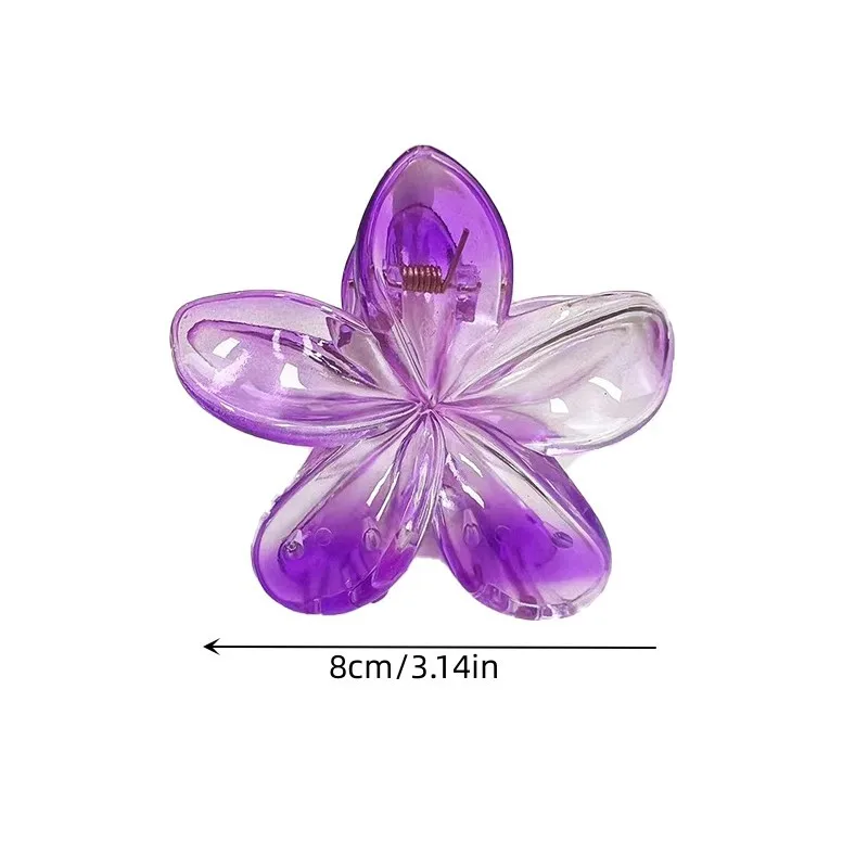 Grote acryl bloem haarclip dames doorschijnend snoepkleur haai clip plaat haar eenvoudige haaraccessoires