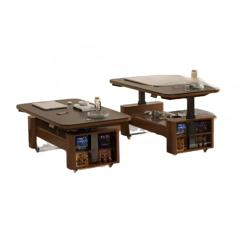 Electric lifting coffee table dining table dual-purpose two-in-one multi-functional living room home