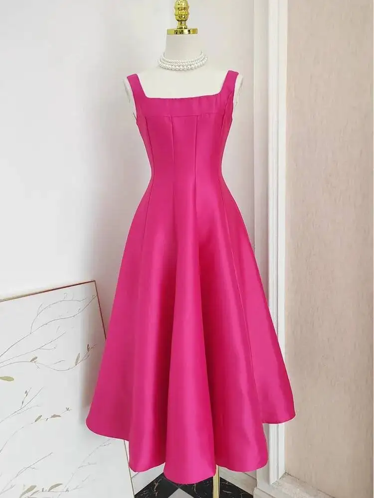 Robe de Soirée Longue en Satin pour Femme, Tenue de Bal, Sexy, Dos aux, pour Occasions Formelles, Été Automne