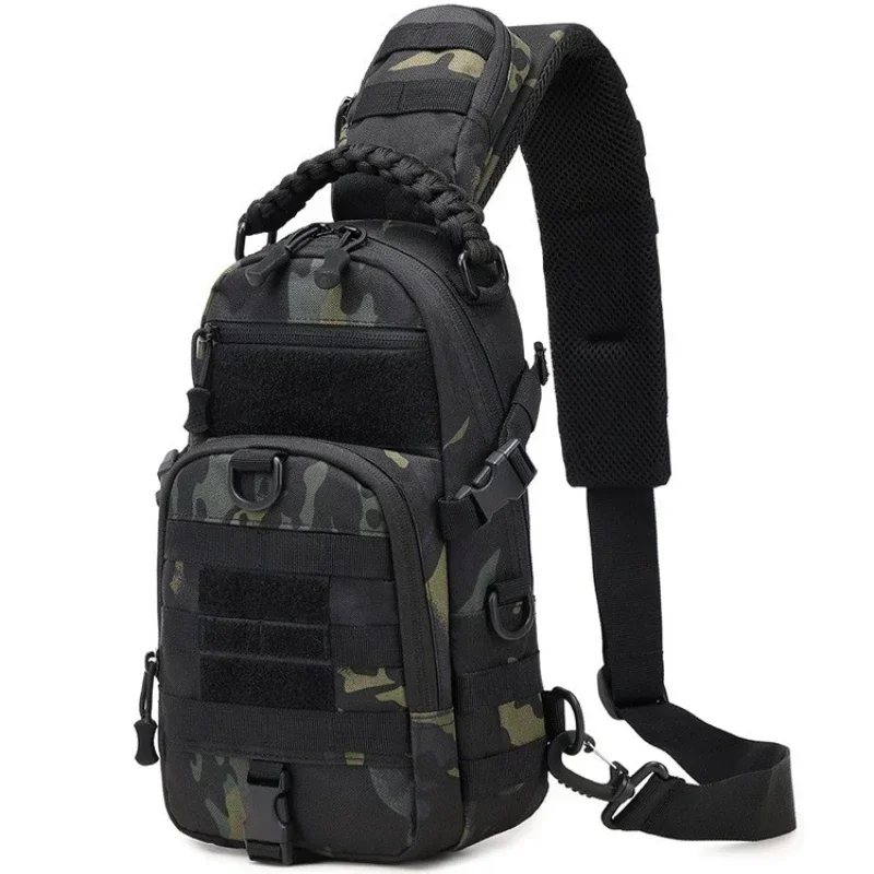 Bolsa de pecho para acampar al aire libre, mochila táctica para hombres, deportes, senderismo, escalada, ciclismo, pesca, bolso de hombro MOLLE