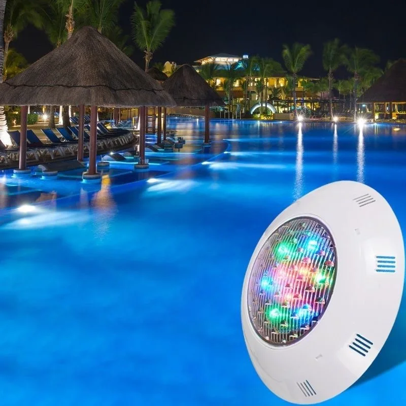 

RGB IP68 Waterproof Swimming Fountain LED Light 12W 18W 25W 36W 45W ABS Surface Mount Pool Underwater Lighting 12V